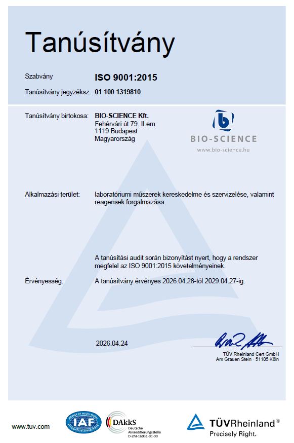 ISO Tanúsítvány 2026 2029